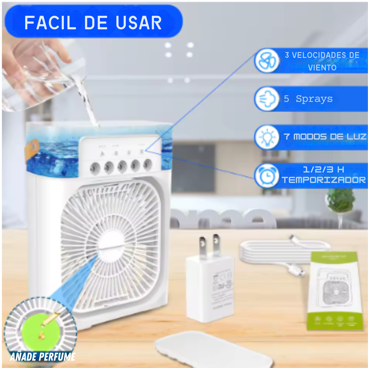 Ventilador de aire acondicionado portátil